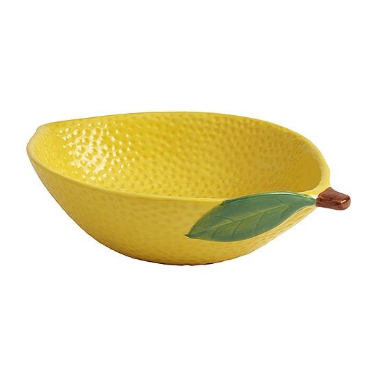 Lemons Stoneware Serving Bowl
