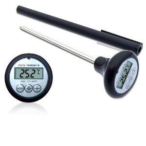 l Meat Thermometer Instant-Read for Cooking &amp; BBQ Thermometer with Stainless Steel Probe