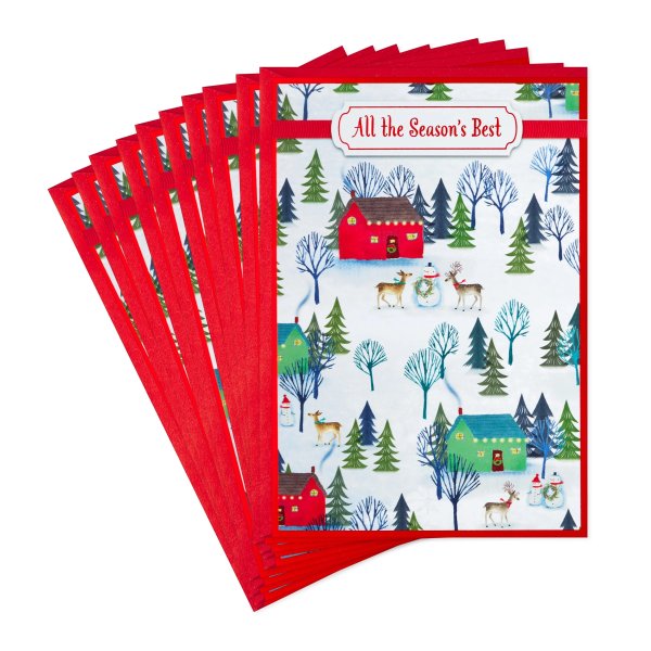 Hallmark Christmas Cards, Season's Best (10 Cards with Envelopes)