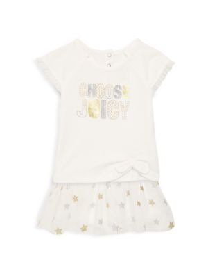Juicy Couture Baby Girl's 2-Piece Logo Tee & Scooter Set