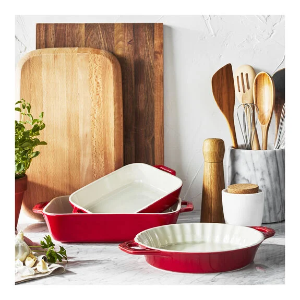 Staub 珐琅陶瓷烘焙烤盘烤碗3件套