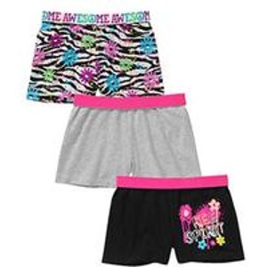  Faded Glory Girls' Mix and Match Shorts 3 Pack