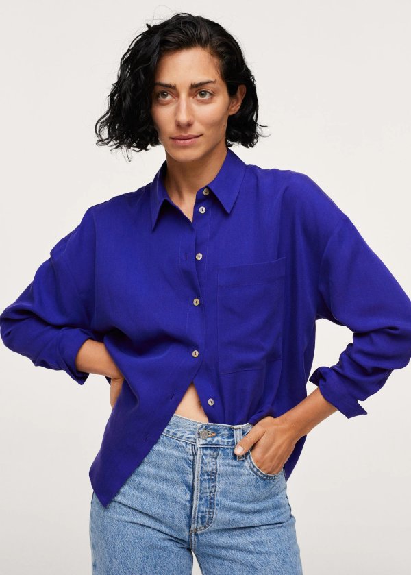 100% lyocell shirt - Women | Mango USA