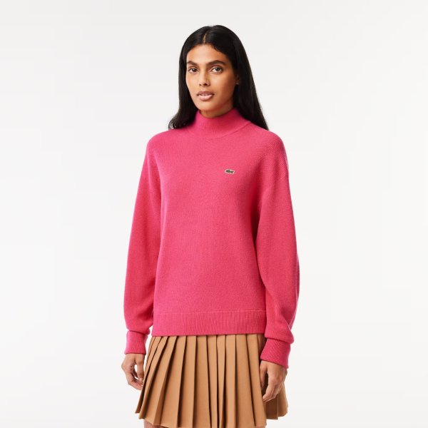 Women's High-Neck Wool Sweater