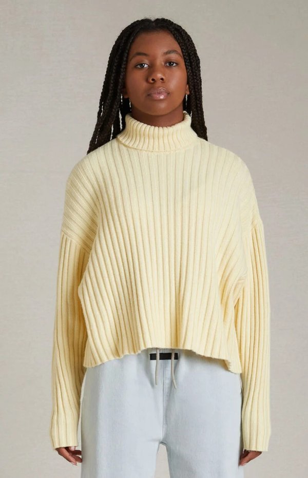 Essentials Garden Yellow Turtleneck Sweater