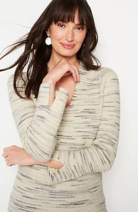 Pure Jill Rib-Textured V-Neck Sweater Tunic