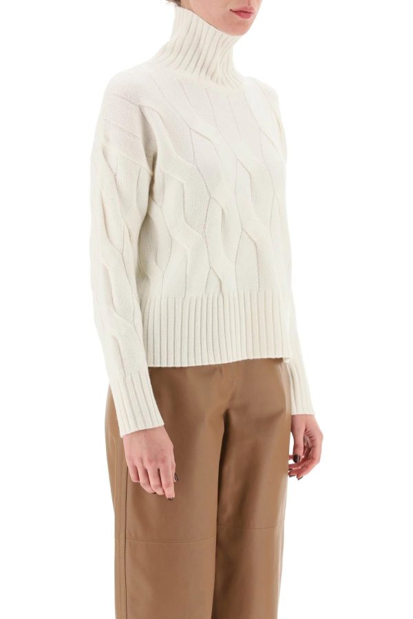 'elgar' cable knit turtleneck sweater