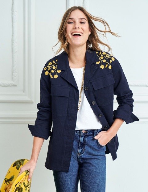 Ruby Embroidered Jacket (Navy)