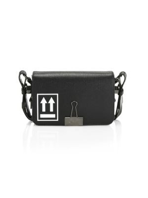 - Mini Binder Clip LeatherFlap Crossbody Bag