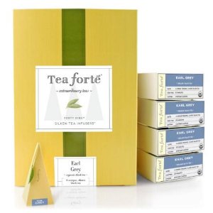 Tea Forte EVENT BOX Earl Grey Black Tea, 48 Handcrafted Pyramid Tea Infusers