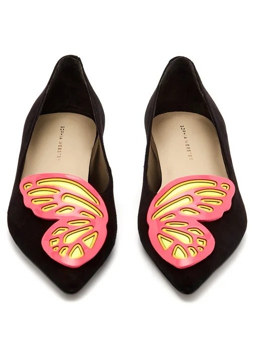 Bibi Butterfly suede flats | Sophia Webster | MATCHESFASHION.COM US