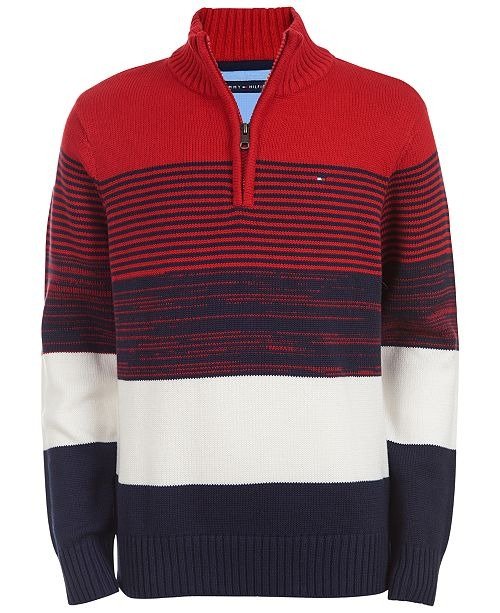 Toddler Boys Ryan Colorblocked Stripe 1/4-Zip Sweater