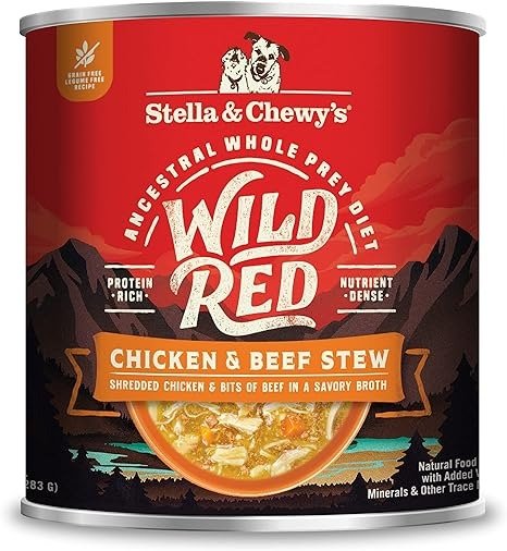 Wild Red Wet Dog Food Chicken & Beef Stew High Protein Recipe, 10 Ounce (Pack of 6)