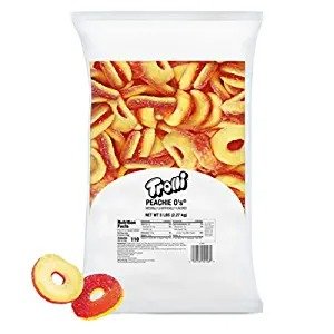 Peachie O's Sour Gummy Rings Candy, 80 Ounce (Pack of 1) Resealable Bulk Candy Bag