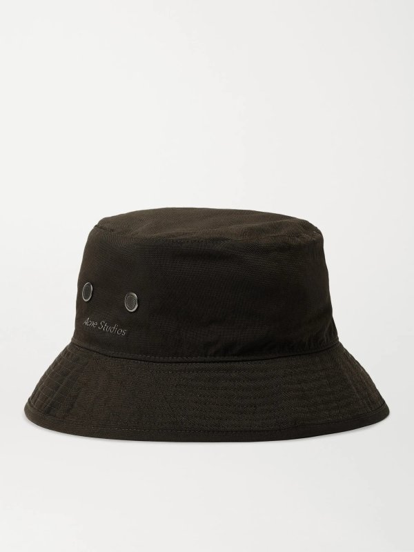 Logo-Appliqued Nylon Bucket Hat