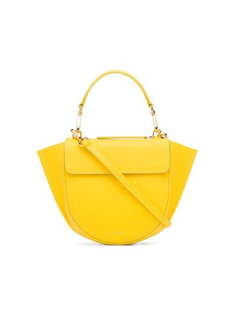 yellow Hortensia mini leather shoulder bag