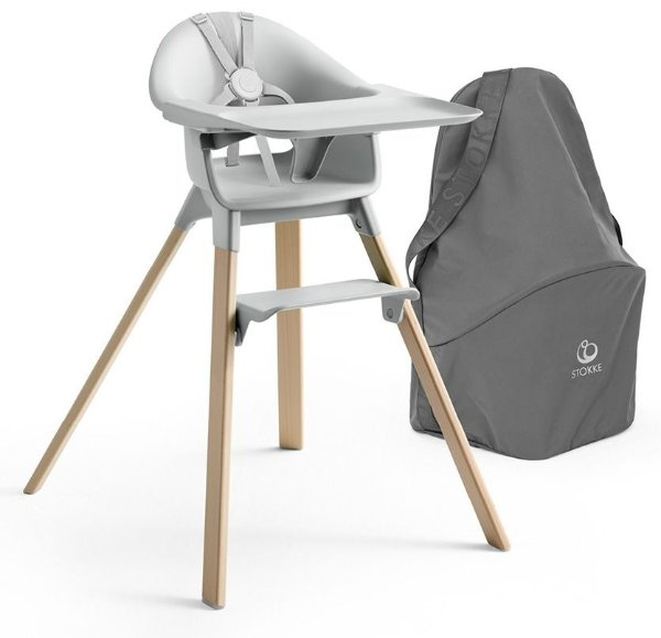 Clikk High Chair Travel Bundle (One Box) - Cloud Grey