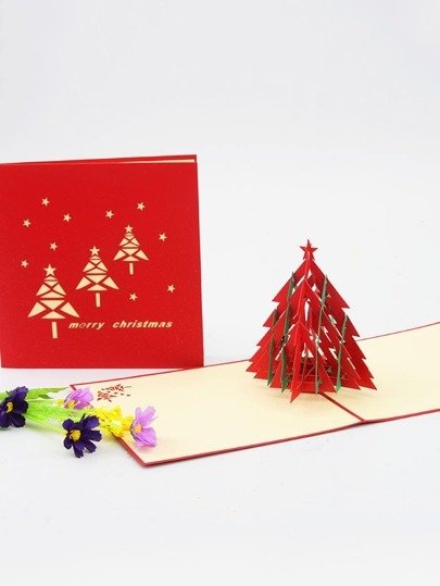 1pc Christmas Design Greeting Card