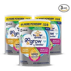 Amazon Go & Grow by Similac Non-GMO Toddler Milk-Based Drink, 36 oz, 3 Count