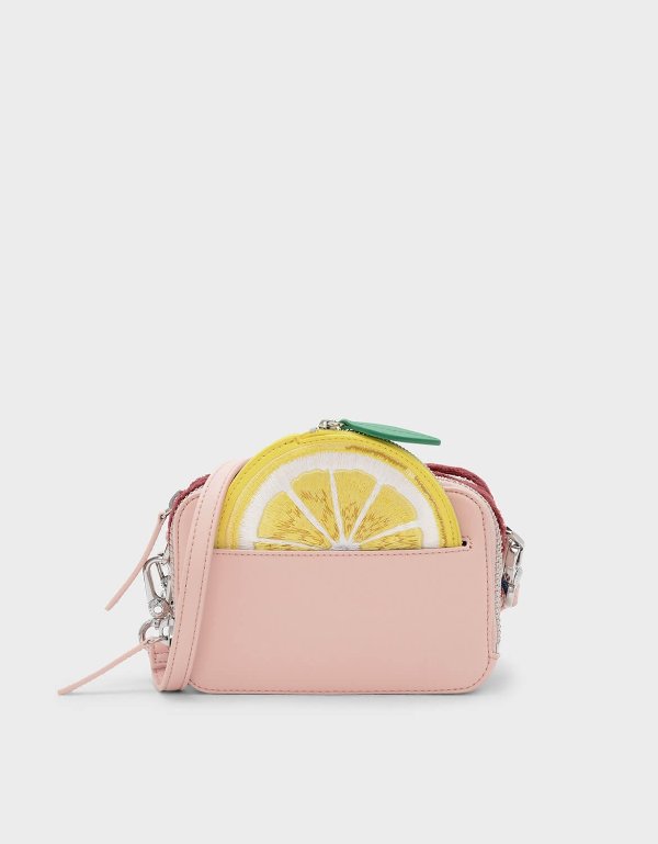 Pink Lemon Pouch Crossbody Bag | CHARLES & KEITH