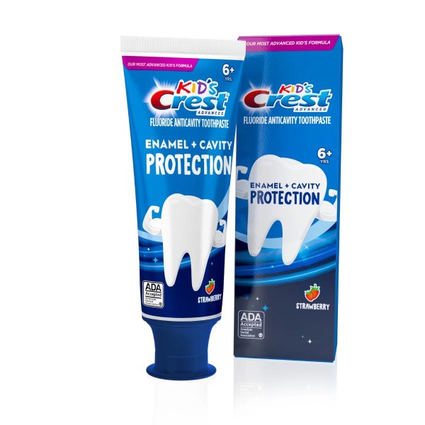 Kids Enamel + Cavity Protection Toothpaste, Strawberry Flavor, 4.1oz
