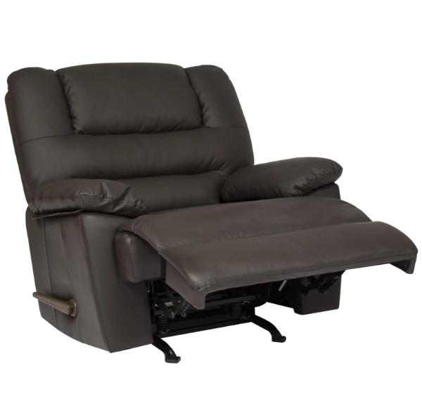 Deluxe Padded Leather Rocking Recliner Chair