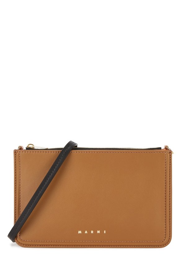 Beat two-tone leather cross-body bag