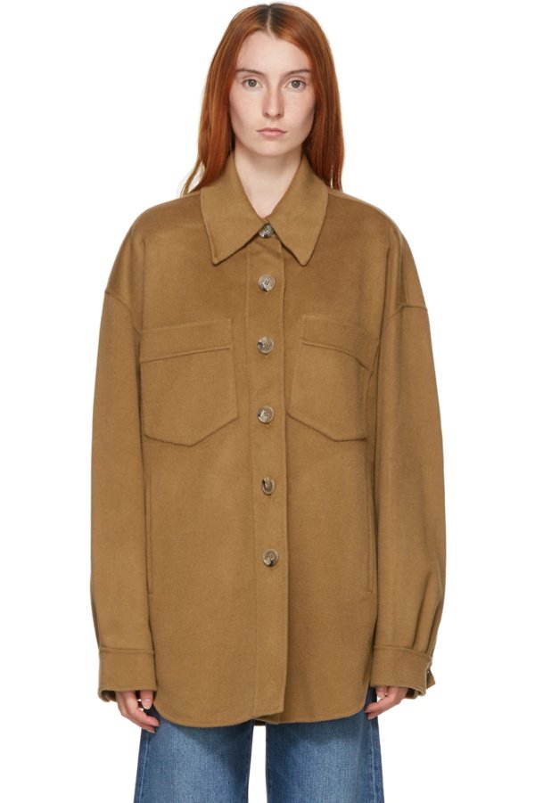 Brown Martin Wool Shirt Jacket