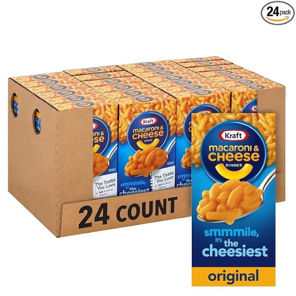 Original Macaroni & Cheese Dinner (24 ct Pack, 7.25 oz Boxes)
