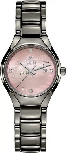 Women's True Automatic Diamond Bracelet Watch, 30mm, 0.006 ctw