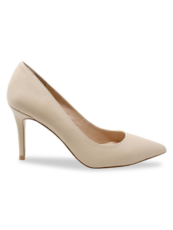 Vibe Point-Toe Leather & Suede Pumps