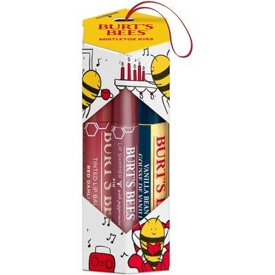 Mistletoe Kiss Red Vanilla Bean Lip Balm Gift Set - 3pc