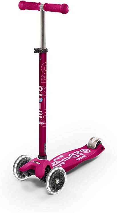 - Maxi Deluxe LED 3-Wheeled, Lean-to-Steer, Swiss-Designed Micro Scooter for Kids with LED Light-up Wheels, Ages 5-12