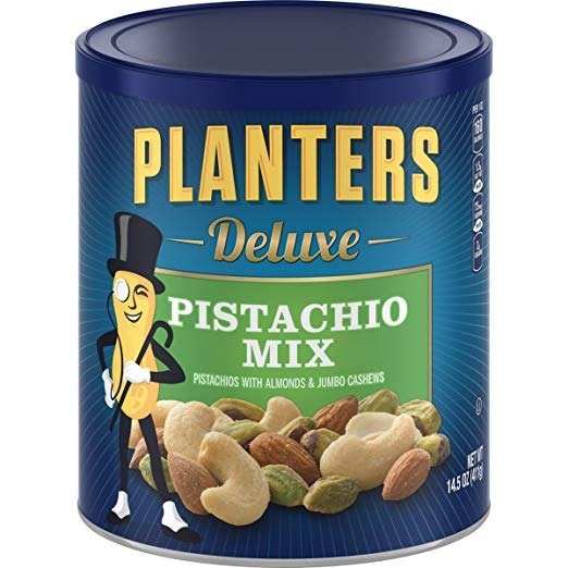 Deluxe Pistachio Mix, Salted, 14.5 Ounce Canister
