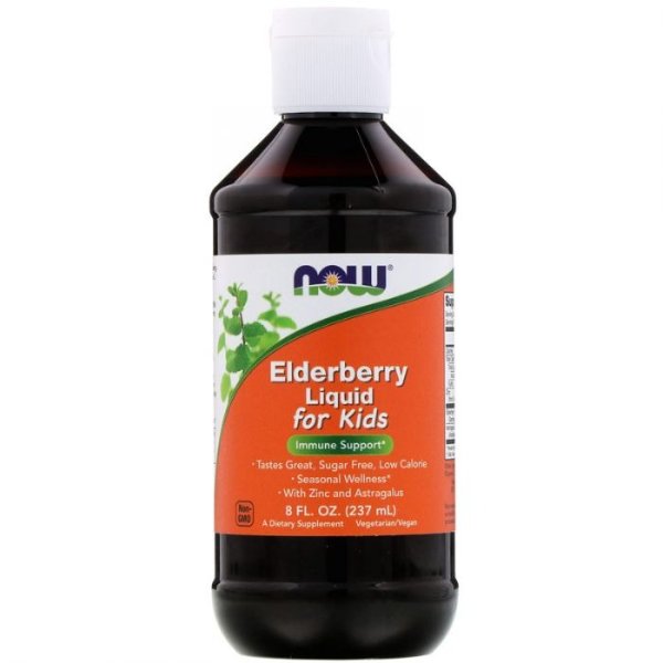 Now Foods Elderberry Liquid for Kids - 8 fl. oz