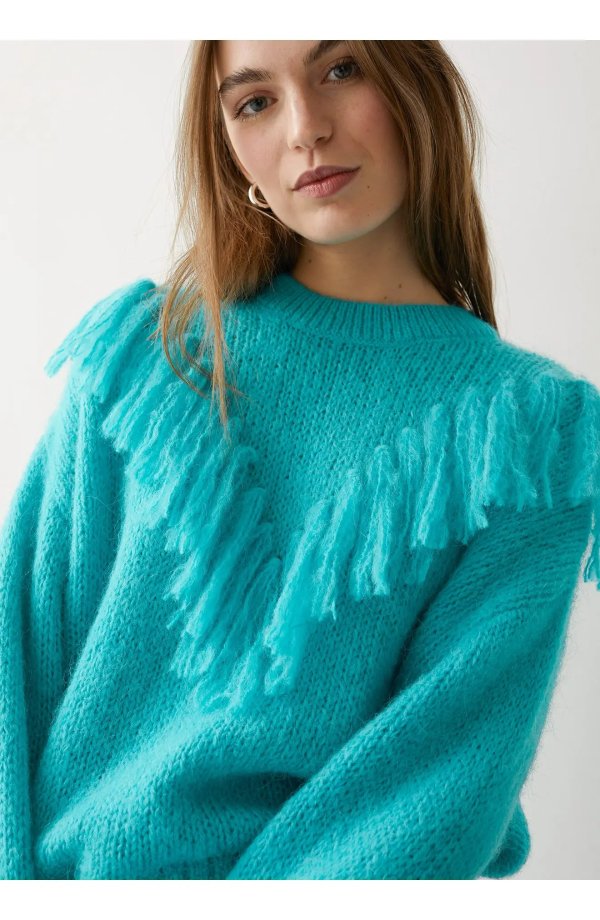 Fringe Wool & Alpaca Sweater