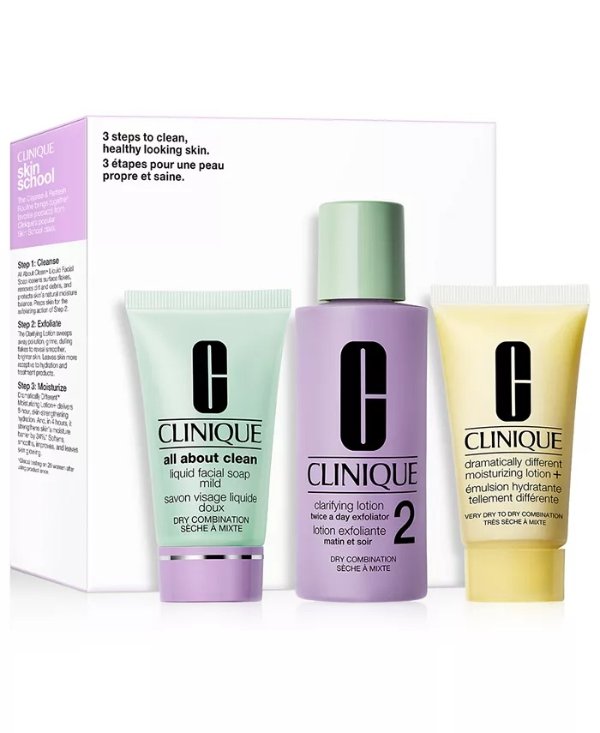 3-Pc. Skin School Supplies Cleanse & Refresh Set - Dry Combination