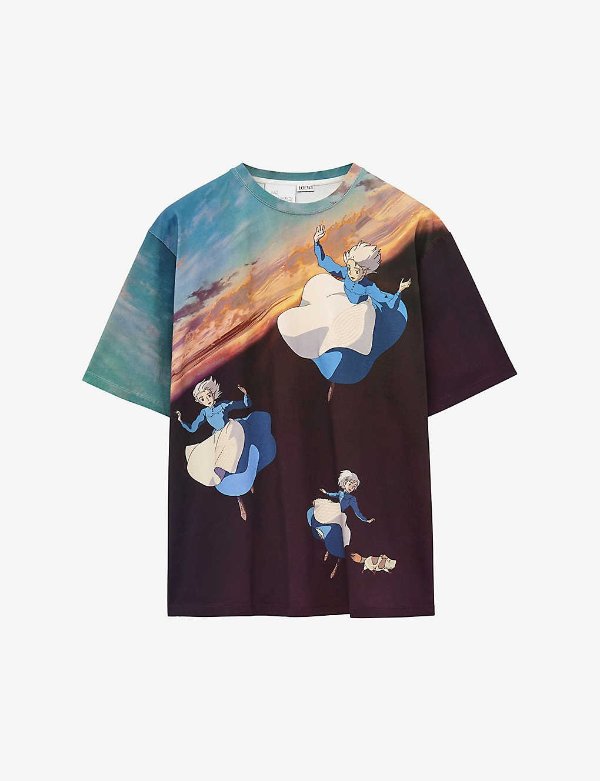 x Howl's Moving Castle Sophie graphic-print cotton-blend T-shirt