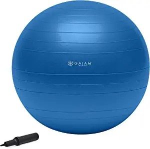 Total Body Balance Ball Kit - Includes Anti-Burst Stability Exercise Yoga Ball, Air Pump, Workout Program
