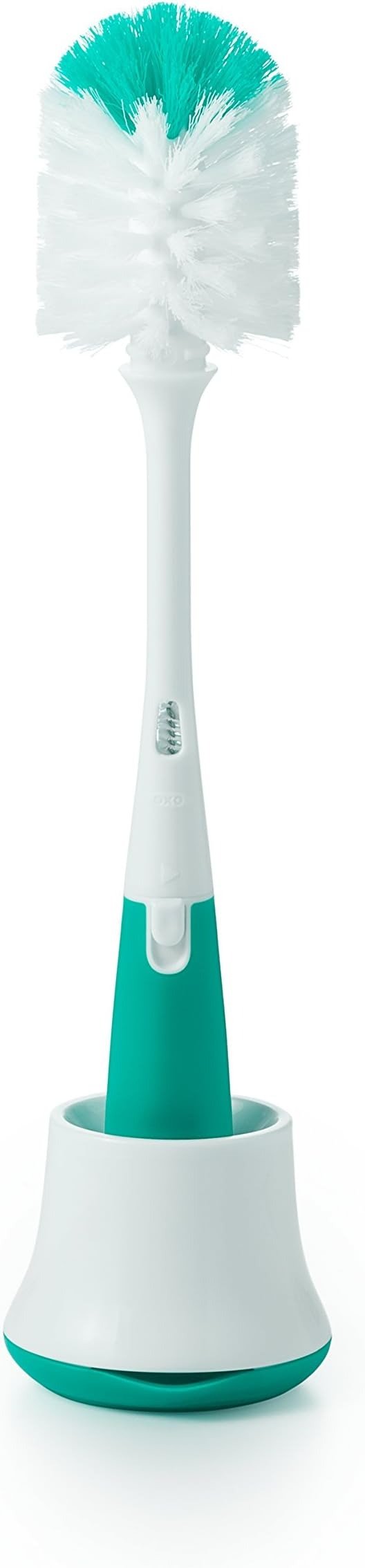 OXO Tot Bottle Brush with Nipple Cleaner and Stand - Teal, 1 Count (Pack of 1)