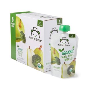 Mama Bear Baby Food Variety Pack, 4oz Pouches (Pack of 12)  @ Amazon