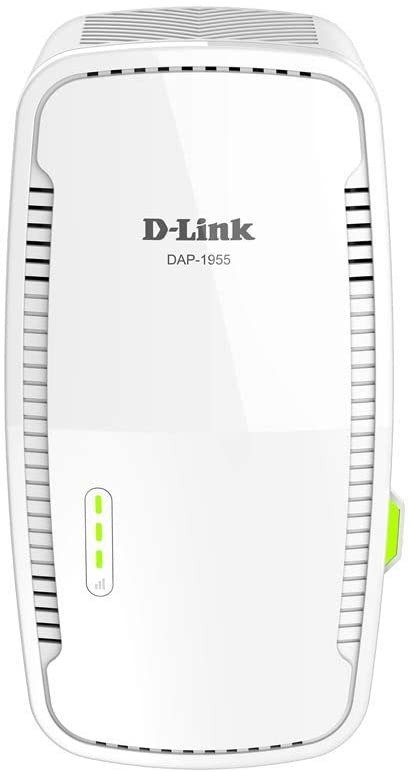 WiFi Range Extender Mesh Gigabit AC1900 Dual Band Plug in Wall Signal Booster Wireless or Ethernet Port Smart Home Access Point (DAP-1955-US)