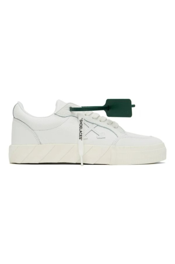 White Low Vulcanized Sneakers