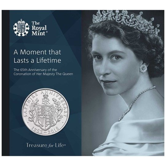 Sapphire Coronation 2018 UK £5 纪念币
