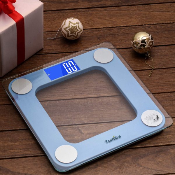 RENPHO Digital Bathroom Scale, Highly Accurate Body Weight Scale with  Lighted LED Display, Round Corner Design, 400 lb, Black-Core 1S