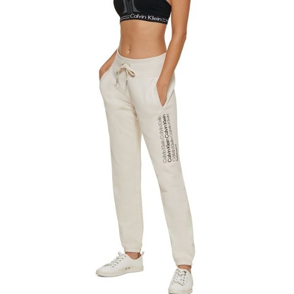 Women's Elastic-Cuff Logo Jogger Pants