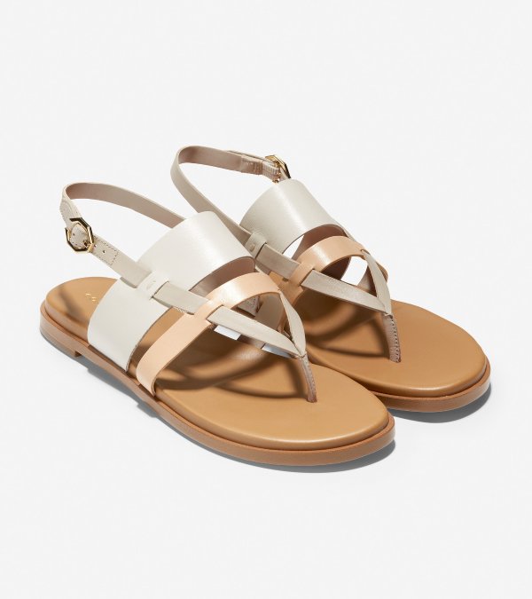 Women's Finley Grand Sandal in Ivory-Mahogany-Pumice | Cole Haan