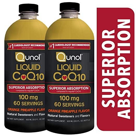 Liquid CoQ10 100mg, Superior Absorption Natural Supplement Form of Coenzyme Q10, Antioxidant for Heart Health, Orange Pineapple Flavored, 60 Servings, 20.3 oz Bottle, Pack of 2
