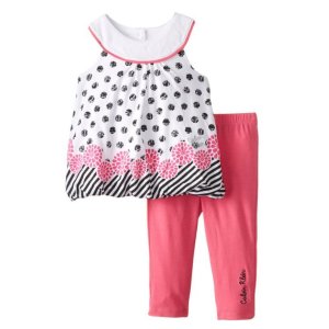 Calvin Klein Baby Girls' Polka Dots Tunic with Pink Leggings