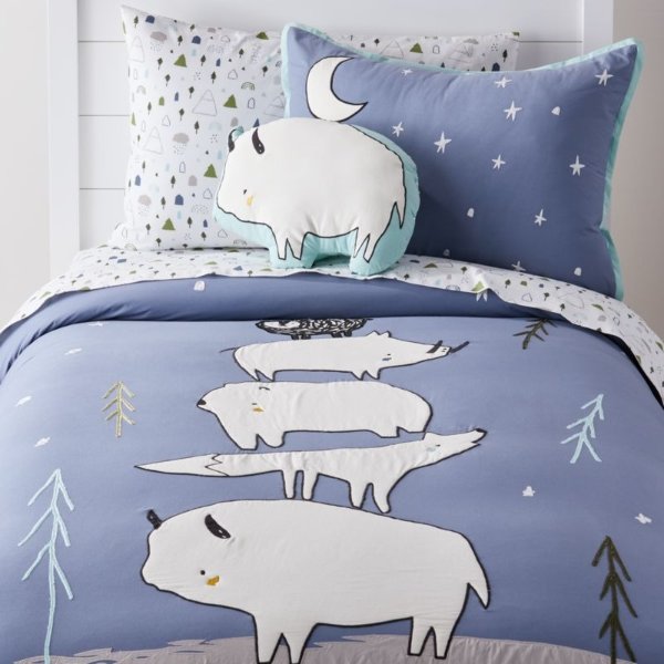Stacked Animals Twin Duvet Cover + Reviews | Crate and Barrel